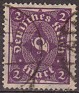 Germany - 1922 - Post Horn - 2 - Violet - Post Horn - Scott 185 - 0